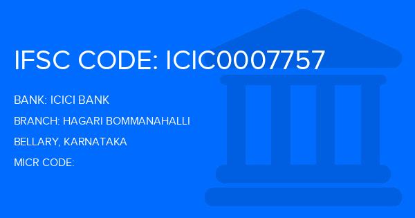 Icici Bank Hagari Bommanahalli Branch IFSC Code