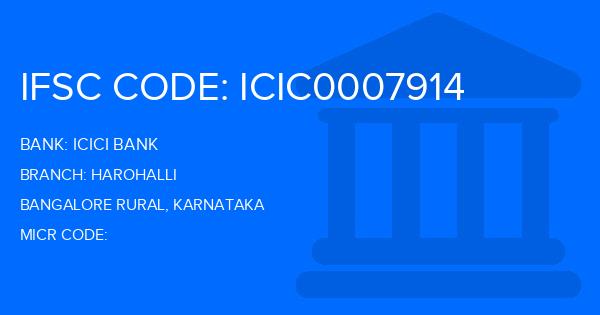 Icici Bank Harohalli Branch IFSC Code