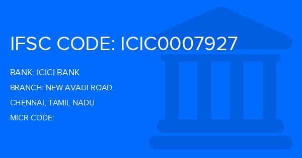 Icici Bank New Avadi Road Branch IFSC Code