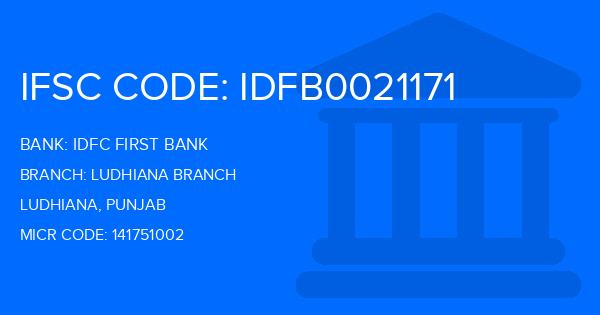 Idfc First Bank Ludhiana Branch
