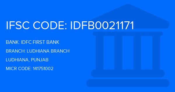 Idfc First Bank Ludhiana Branch