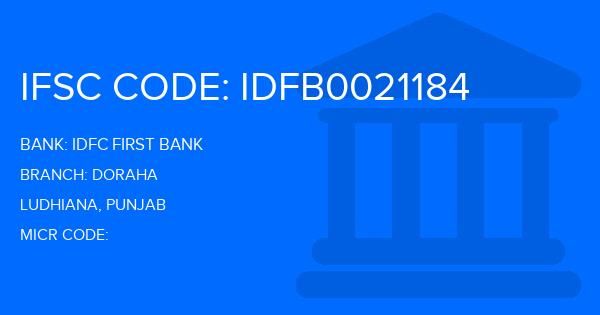 Idfc First Bank Doraha Branch IFSC Code