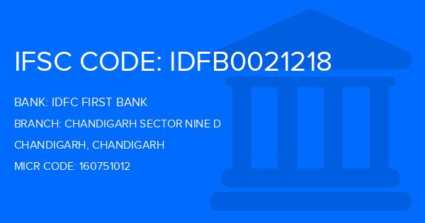 Idfc First Bank Chandigarh Sector Nine D Branch IFSC Code