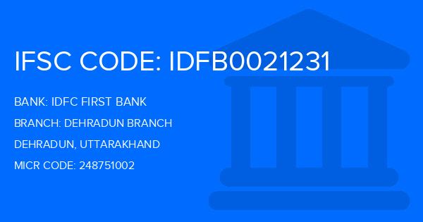 Idfc First Bank Dehradun Branch