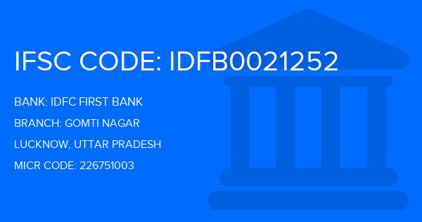 Idfc First Bank Gomti Nagar Branch IFSC Code