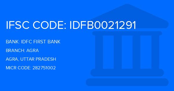 Idfc First Bank Agra Branch IFSC Code