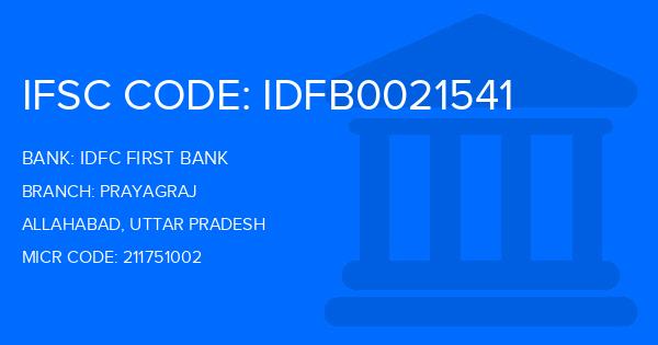 Idfc First Bank Prayagraj Branch IFSC Code