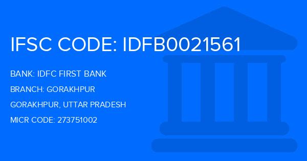 Idfc First Bank Gorakhpur Branch IFSC Code
