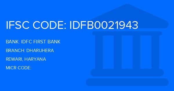 Idfc First Bank Dharuhera Branch IFSC Code