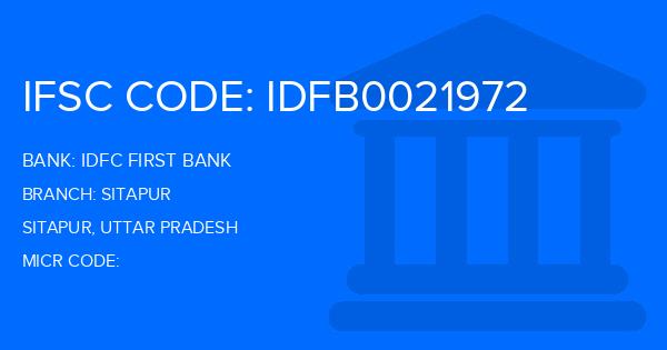 Idfc First Bank Sitapur Branch IFSC Code