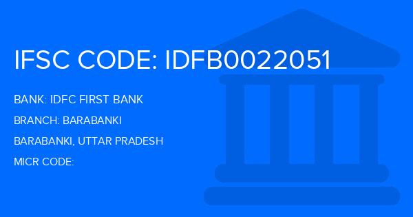 Idfc First Bank Barabanki Branch IFSC Code