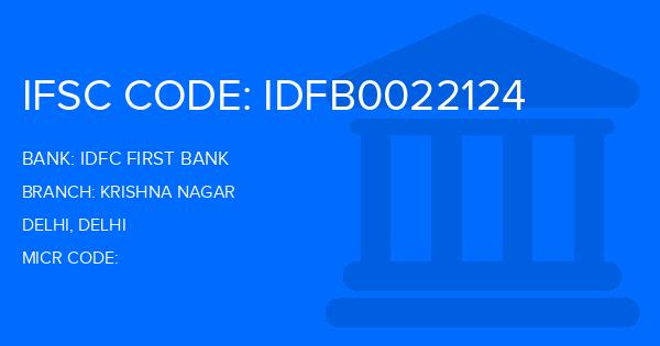Idfc First Bank Krishna Nagar Branch IFSC Code