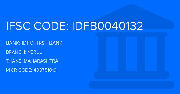 Idfc First Bank Nerul Branch IFSC Code
