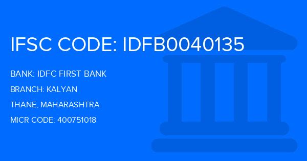 Idfc First Bank Kalyan Branch IFSC Code