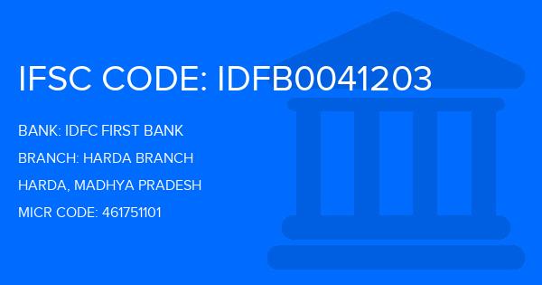 Idfc First Bank Harda Branch