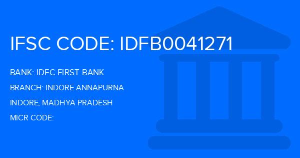 Idfc First Bank Indore Annapurna Branch IFSC Code
