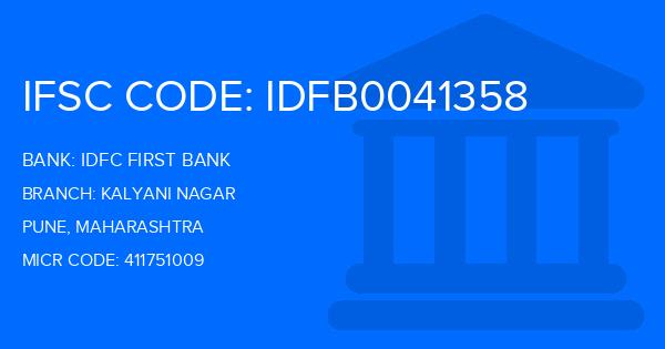 Idfc First Bank Kalyani Nagar Branch IFSC Code