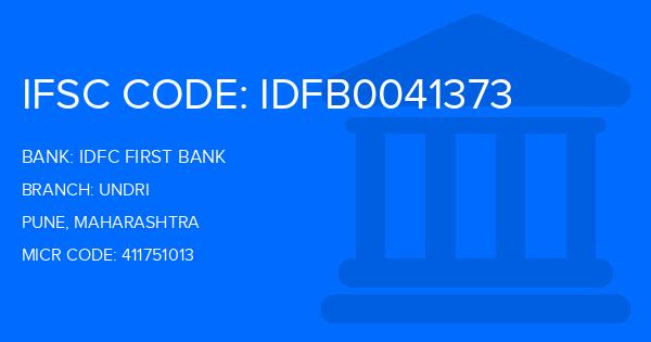 Idfc First Bank Undri Branch IFSC Code