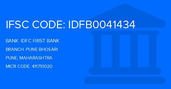 Idfc First Bank Pune Bhosari Branch IFSC Code