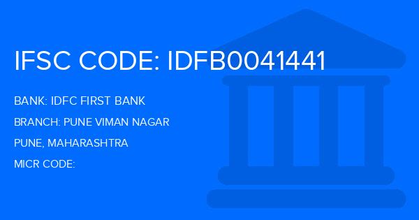 Idfc First Bank Pune Viman Nagar Branch IFSC Code
