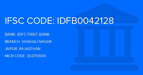 Idfc First Bank Vaishali Nagar Branch IFSC Code