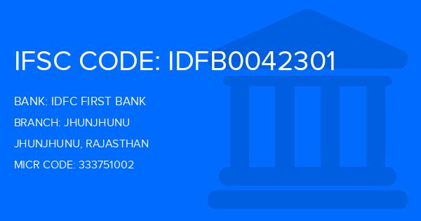 Idfc First Bank Jhunjhunu Branch IFSC Code