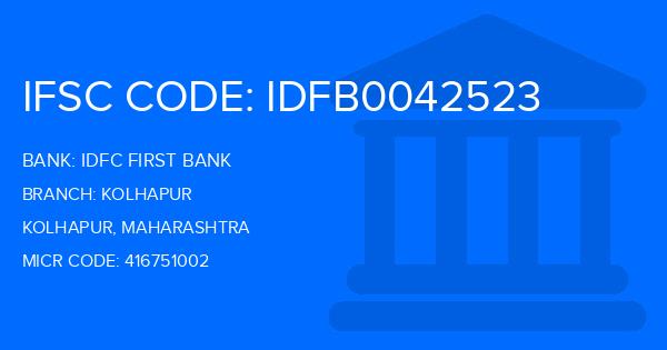 Idfc First Bank Kolhapur Branch IFSC Code