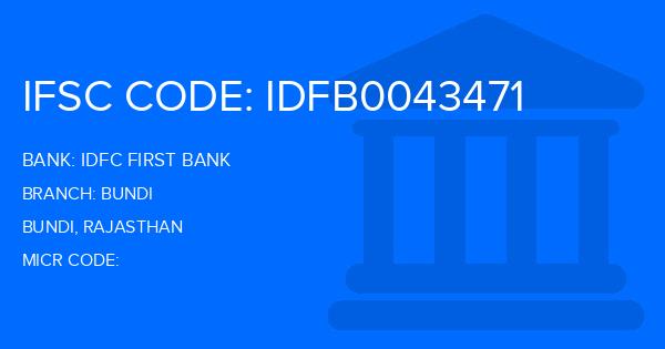 Idfc First Bank Bundi Branch IFSC Code