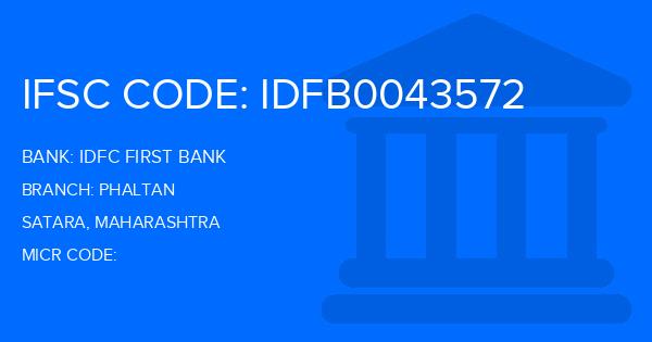 Idfc First Bank Phaltan Branch IFSC Code