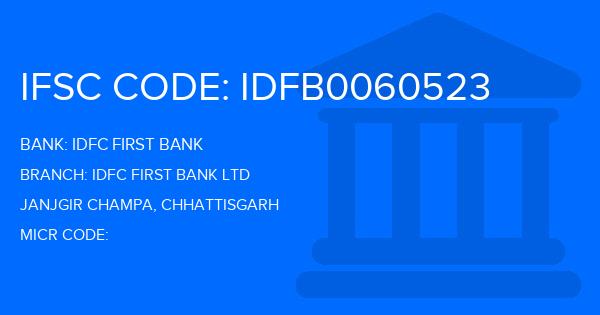 Idfc First Bank Idfc First Bank Ltd Branch IFSC Code