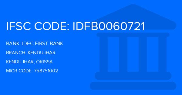 Idfc First Bank Kendujhar Branch IFSC Code