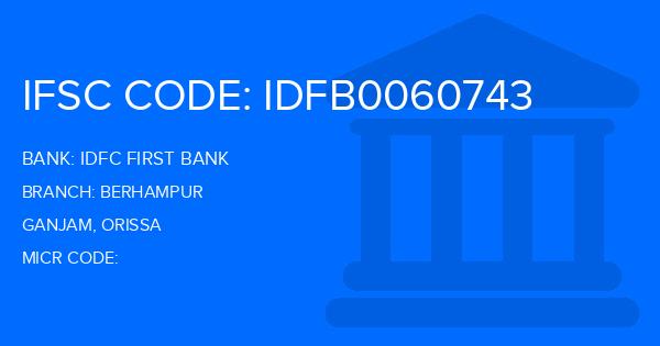 Idfc First Bank Berhampur Branch IFSC Code