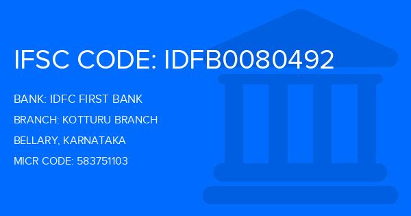 Idfc First Bank Kotturu Branch