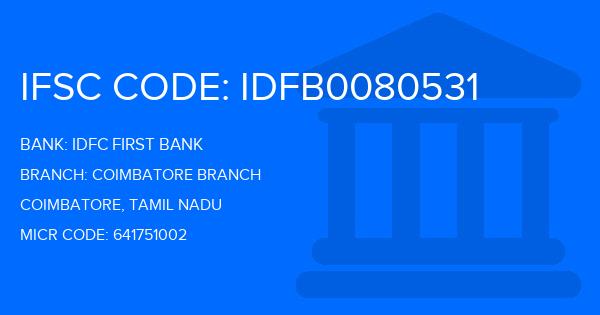 Idfc First Bank Coimbatore Branch