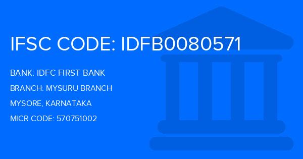 Idfc First Bank Mysuru Branch