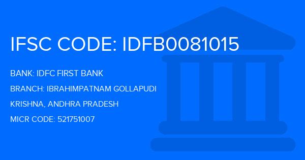 Idfc First Bank Ibrahimpatnam Gollapudi Branch IFSC Code