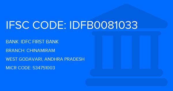 Idfc First Bank Chinamiram Branch IFSC Code