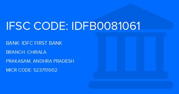 Idfc First Bank Chirala Branch IFSC Code