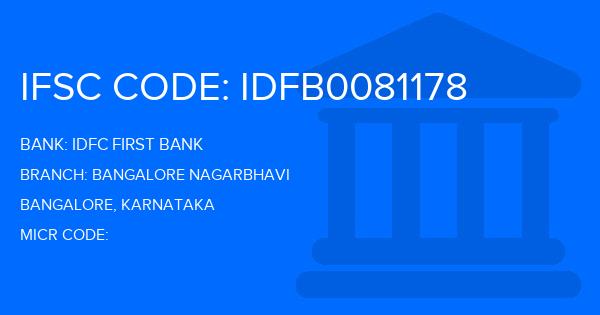 Idfc First Bank Bangalore Nagarbhavi Branch IFSC Code