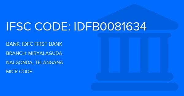 Idfc First Bank Miryalaguda Branch IFSC Code