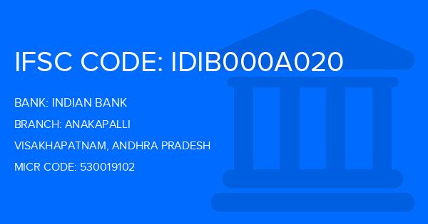 Indian Bank Anakapalli Branch IFSC Code