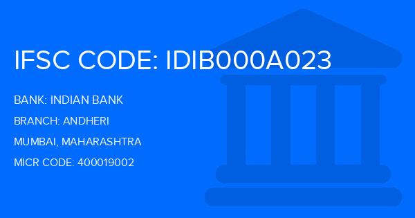 Indian Bank Andheri Branch IFSC Code