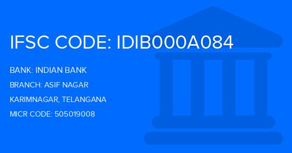 Indian Bank Asif Nagar Branch IFSC Code