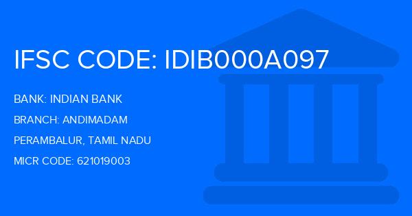 Indian Bank Andimadam Branch IFSC Code
