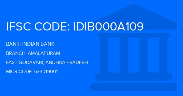 Indian Bank Amalapuram Branch IFSC Code