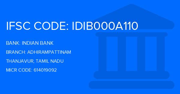 Indian Bank Adhirampattinam Branch IFSC Code