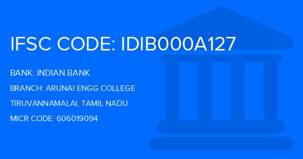 Indian Bank Arunai Engg College Branch IFSC Code