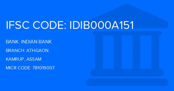 Indian Bank Athgaon Branch IFSC Code