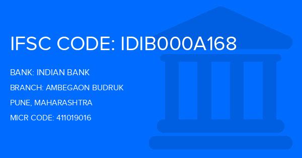 Indian Bank Ambegaon Budruk Branch IFSC Code
