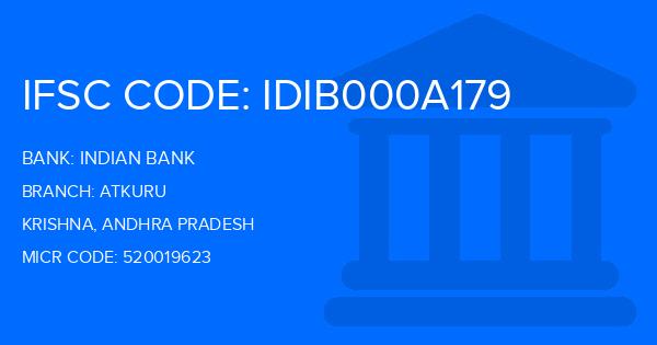 Indian Bank Atkuru Branch IFSC Code